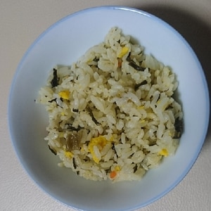 残りご飯で高菜炒飯(高菜ごはん)